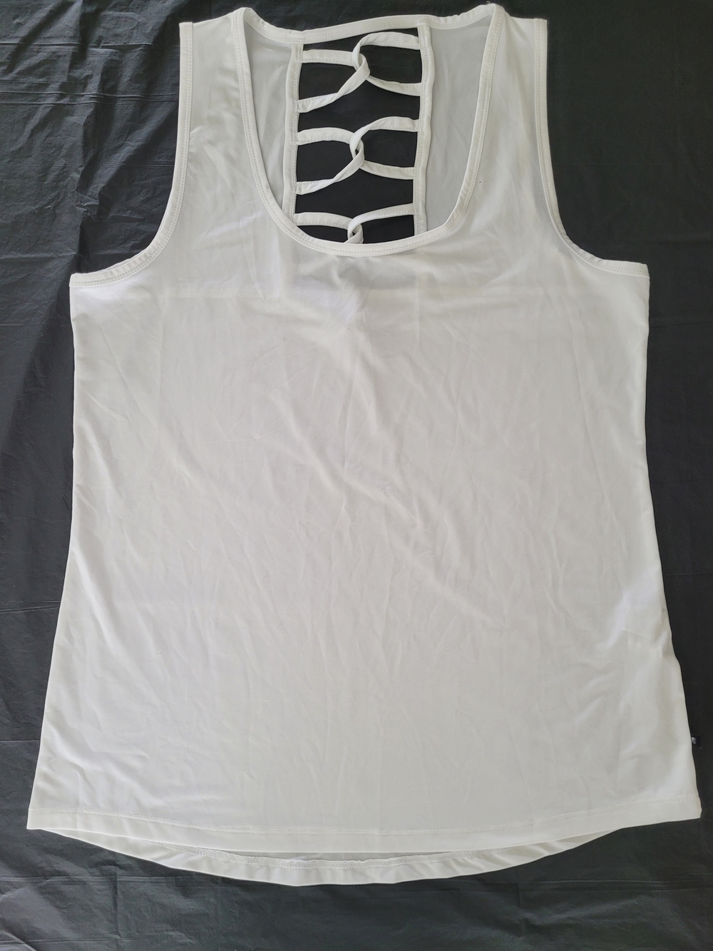 Marika White Ladder-Back Performance Tank